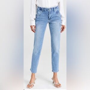 Paige Drew Cargo Pocket  Classic Light Blue Jeans Size 29 Minimalist Chic